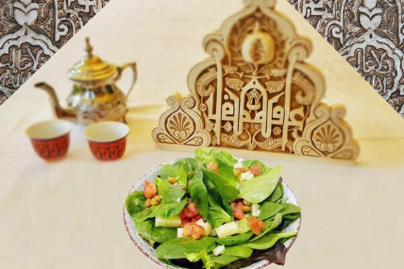 a plate of food on a table