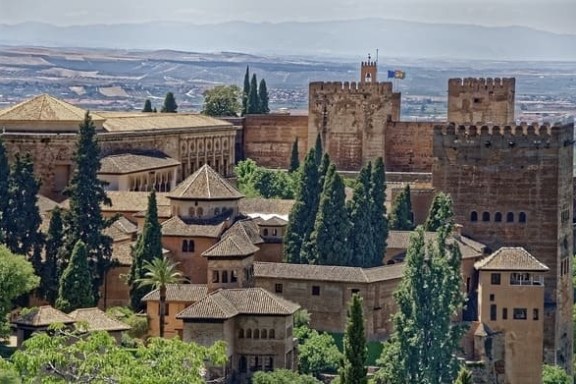 a castle on top of a building